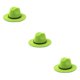 thumbnail image 4 of Sonducket Sombrero con hebilla de cinturón Otoño Color sólido Gorras Cálido Lana Vaquero Niños Boda Iglesia Fiesta Fruta Verde 58cm Type1 NO1, 4 of 6