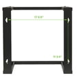 thumbnail image 3 of NavePoint 9U Wall Mount Rack - 9U Server Rack for 19 Inch IT Equipment Open Frame Rack – 9U Network Rack for AV & Server Equipment 16” Deep 9U Rack, Black, 3 of 4