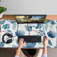thumbnail image 4 of Long Mouse Pads for Desk,Pioneer Flower Floral Print Pattern Desk Mats on Top Of Desks, Desk Mouse Pad Extra Large with 3mm Non-Slip Base and Stitched Edge for Gaming,Office,Work,Home 47.3"x23.6", 4 of 6