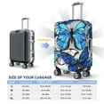 thumbnail image 6 of Disketp Blue And White Butterflies Elastic Travel Luggage Cover Travel Suitcase Protective Cover For Trunk Case Apply To 18''-32'' Suitcase Cover (Luggage not included)-Medium, 6 of 9
