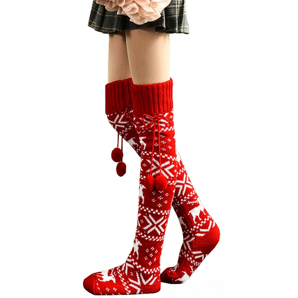 Aunavey Aunavey Women Wool Stockings Casual Long Boot Socks Over Knee