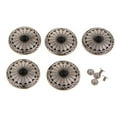 thumbnail image 4 of veasfak 5pcs Round Floral Turquoise Buttons Screw Back For Bag Wallet Saddle Black, 4 of 7