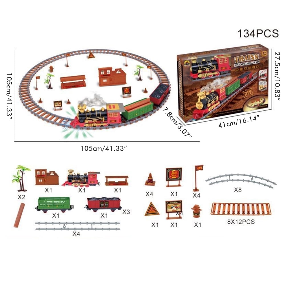 Classic Christmas Train Set Mini Train Toy Set With With Headlight