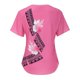 thumbnail image 3 of Gibobby Playera de manga corta con cuello en V Camiseta manga corta informal con cuello en V estampada para mujer(A,CH), 3 of 5