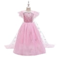 thumbnail image 1 of Girls Sequins Princess Elsa Costume Birthday Party Christmas Fancy Dress, 1 of 8