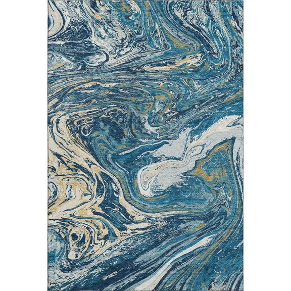 Dalyn Rugs Premium Machine Washable Mayfield AMF1061 Navy 2'6" x 3'10" Rug