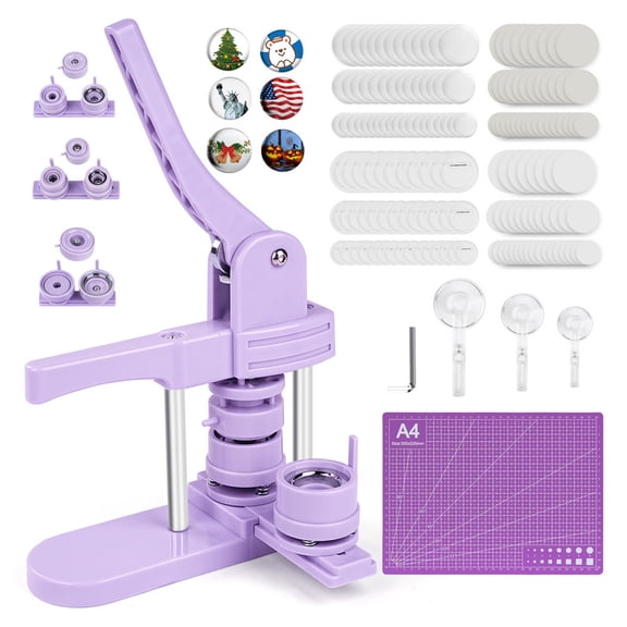 3 in 1 DIY Pin Button Maker Machine 25/32/58mm Badge Press Machine with 300pcs Button Parts