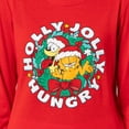 thumbnail image 3 of Garfield Women's Holiday Holly Jolly Hungry Long Sleeve Pajama Jogger Lounge Sleep Set, 3 of 7