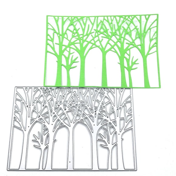 Bewildely Craft Die Tree Pattern High-carbon Scrapbooking Creative Mold Wear-resistant Stenciling Handicrafts Steel Works Supplies Type3 NO3