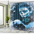 thumbnail image 5 of Ambesonne Colorful Shower Curtain, Roses Snowflakes, 69"Wx75"L, Pale Grey and Pale Blue, 5 of 5