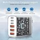 thumbnail image 3 of 65W Cargador Carga Rapida, Cargador USB C con 6 Puertos de Carga PD25W+PD10W, Compatible con iPad Pro, iPhone17/16/15/14/13/12/11Pro, Galaxy S25, S24, S23, S22, S21Ultra, Google Pixel 8, 7 ,6 (65W), 3 of 5