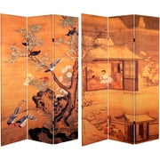 Oriental Furniture 6 ft. Tall Chinese Landscapes Canvas Room Divider - 3 Panel