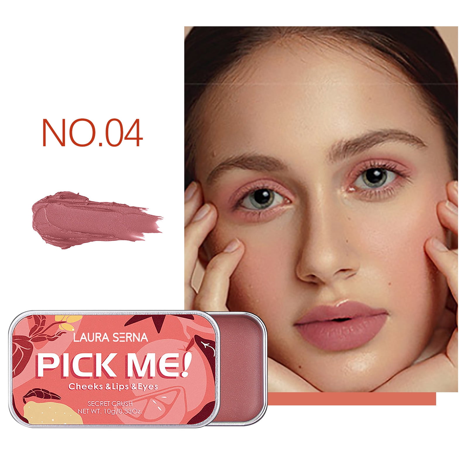 Rdeuod Threeinone Blush Makeup,Cream Blush For Cheeks,Face Blush Eye