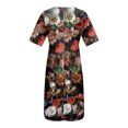 thumbnail image 4 of SMihono Robe d'Été Grande Taille pour Femmes 2023 à Col en V à Manches Courtes Robe Imprimée Robe Décontractée avec Poches, 4 of 4
