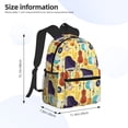 thumbnail image 2 of Gaeub Musical Instruments print School Backpack Waterproof Bookbag for Men Women College High School Bags, 2 of 6