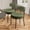 Green, variant on SWEETCRISPY Dining Chairs, Upholstered with Boucle Fabric, Ergonomic Backrest, Matte Black Metal Legs, Set of 2, Gray