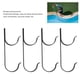 thumbnail image 3 of 4 Juegos de Colgadores para Postes de Piscina con 8 Tornillos Accesorios de Piscina de aleación de Aluminio Juego de Ganchos para Postes Telescópicos Skimmers Rastrillos de ANGGREK  Otros, 3 of 8