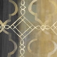 thumbnail image 3 of Coulter, Cynthia 20x20 Black Modern Framed Museum Art Print Titled - Abstract Waves Black-Gold Tiles IV, 3 of 5