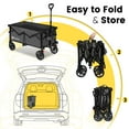 thumbnail image 5 of Sekey 330LBS Foldable Wagon with 220L Large Capacity, Heavy Duty Collapsible Wagon Cart, Utility Folding 600D Oxford Fabric Cart with All Terrain Wheels for Garden Beach Sport Camp Shop Grocery, Gray, 5 of 8