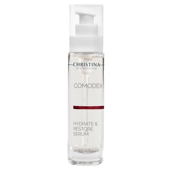 Christina Comodex Hydrate & Restore Serum para rostro con ácido hialurónico | Infusión de vitamina C | Se dirige a la irritación | Suero facial con hidratación mejorada | Para Pieles Normales Mixtas G