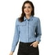 thumbnail image 1 of Blusa de Lunares Allegra K Floral Azul Claro L, 1 of 5