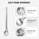 thumbnail image 4 of 3 cucharas de café para mezclar, cucharas con forma de pata de gato, colador de acero inoxidable, 4 of 5