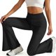 thumbnail image 5 of Pincandy Women's Solid Color Stretch Denim Leggings - 2 Pockets, Loose Wide Leg Fit, Perfect for Gym, Workout & Casual Wear, 5 of 7