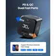 thumbnail image 4 of INIU USB C Charger, 30W PD QC 3.0 Puerto Dual Carga Rápida de Pared Charger para iPhone Samsung, Negro, 4 of 7