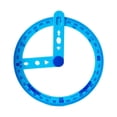 thumbnail image 1 of Activity Ruler Multifunctional 360 Degree Protractor Smooth Surface Learning Math Anti-crack 360 Degree Active Protractor Blue C, 1 of 6