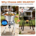 thumbnail image 5 of ARC  200,000 BTU Propane Burner with Foldable Legs, Heavy Duty Stainless Steel Outdoor Gas Cooker for Turkey Fry, Seafood Boil, & Homebrewing, High Pressure 20PSI Regulator & Steel Braided Hose, 5 of 7