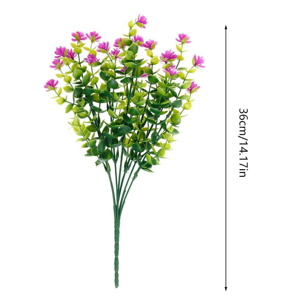 Fovien 6 Pcs Artificial Flowers Bulk, Fake Flower Bouquets, Outside