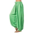 thumbnail image 2 of Lroveb Palazzo Pants for Women,High Waisted Baggy Hippie Gypsy Boho Pants, Plus Size Solid Color Casual Loose Pants Yoga Trousers Green, 2 of 6
