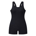 thumbnail image 4 of WERYOUNG Girl's One-Piece Swimsuits Classic Solid Color Sleeveless Scoop Neck Rash Guard Swimwear Beach Pool Swimming Soft Breathable Bathing Suit, 4 of 5