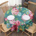 thumbnail image 3 of Pioneer Flower Floral Print Pattern Round Tablecloth 60"x60",Wrinkle Wipeable Table Cloth for Kitchen Dining Room Picnic Patio Party, 3 of 6