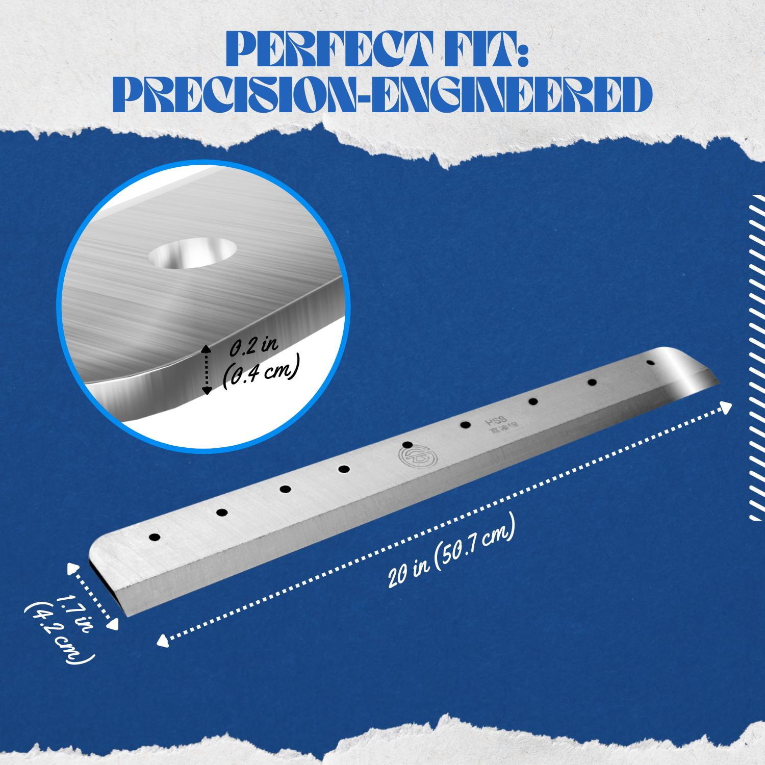 20" Trimmer Blade Replacement Heavy Duty Steel for Professional Industrial Guillotine Stack A3 Desktop Paper Cutter 400 Sheets All 20 inch Machine