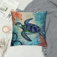 thumbnail image 2 of GOSMITH   Ocean Theme Throw Pillow Covers Mediterranean Style Decorative with Sea Turtles/Coral Cushion Cover Beach Nautical  Decorative Pillowcases, 2 of 5