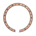 thumbnail image 1 of Ruiboury B-55 Acoustic Guitar Soundhole Rosette Inlay Decoration Coffee Parts Style A 1Set, 1 of 6