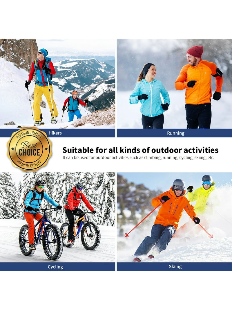 Men Women Winter Gloves With Touchscreen Fingers Anti-Slip Thin Waterproof  Warm Thermal Snow Gloves Cold Weather Bike Glove for Ski Running Driving ...