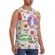 thumbnail image 2 of Fotbe Dog Doing Yoga Men's Camiseta sin Mangas Estampada para Hombres, Playera Casual para Gimnasio, Entrenamiento, Playa-3X-Large, 2 of 7