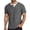 AB33 Grey, variant on Men Short Sleeve Shirt Knit Two Layer Casual Tee Top Solid Color Crew Neck T-Shirts For Everyday Wear Red Size L