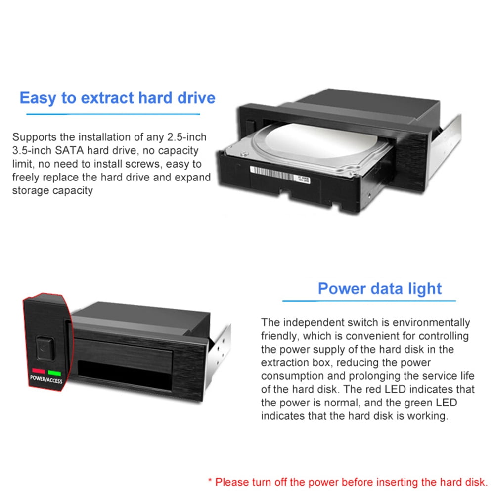 opvise Internal 2.5/3.5inch SATA Serial HDD SSD Hard Drive Enclosure Tray Hot Swap Rack