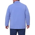 thumbnail image 3 of INSPIRE CHIC Men's Big & Tall Chest Pocket Long Sleeve Office Business Polo Shirt 6XL Blue, 3 of 4