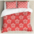 thumbnail image 3 of Ambesonne Coral Abstract Indian Mandala Pattern Various Floral Victorian Shapes Artwork Duvet Cover Set, 3 of 3
