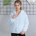 thumbnail image 2 of Favoffer Toddler Big Kid Boys Girls Long Sleeve Hoodie Summer Solid Color Lace Trim Cool Feeling UV Protection Breathable Casual Jacket for Daily Outdoor Sports Vacation Sizes 4-15Y, 2 of 9