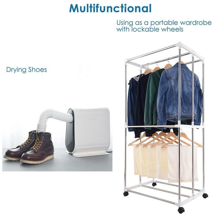 Smart Portable Folding Electric Clothes Drying Rack With Shoes