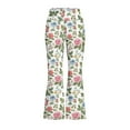thumbnail image 4 of DISNIMO Flower Print Kids Yoga Pants for Girls 5-6 Flare Workout Dancing Yoga Bell Bottoms Leggings Yoga Pants Flare with Pockets for Kids Girls, 4 of 7