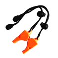 thumbnail image 2 of 2 uds Silbato de fuerte señal naranja Shamjiam Silbato de seguridad con cordón de seguridad, 2 of 6