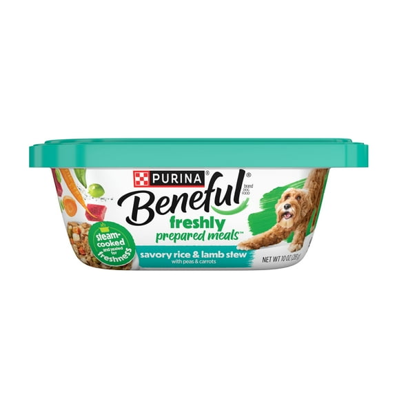 Purina Beneful Freshly Prepared Meals Wet Dog Food, Savory Rice and Lamb Stew with Carrots and Peas