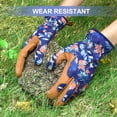 thumbnail image 2 of HOMEIORA 1 Pair Leather Gardening Gloves for Women - Working Gloves for Weeding, Digging, Planting, Raking and Pruning, M, 2 of 7