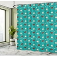 thumbnail image 5 of Ambesonne Marine Shower Curtain, Turtles Starfish and Shells, 69"Wx84"L, Dark Seafoam Chocolate, 5 of 5